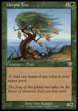 MTG Magic the Gathering Utopia Tree (219/356) Invasion MP - Image 1