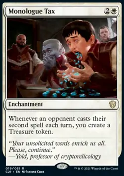 MTG Magic the Gathering Monologue Tax (19/465) Commander 2021 NM - Image 1