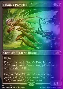 MTG Magic the Gathering Oona's Prowler (443/686) Double Masters 2022 NM FOIL - Image 1