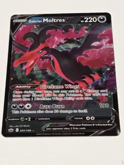 Galarian Moltres V - 097/198 - Pokemon Chilling Reign Sword Shield Rare Full Art - Image 2