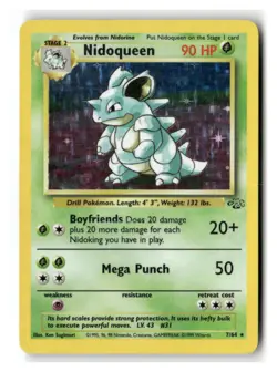Nidoqueen 7/64 Holo Rare Jungle Pokemon Moderately Played - Image 1