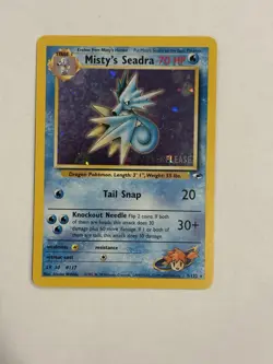 Misty's Seadra PRE-RELEASE 009/132 Wotc Pokemon Black Star Promo Holo - MINT - Image 1