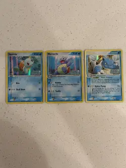 Blastoise, Wartortle, Squirtle Holo Ex Crystal Guardians Stamped Pokemon NM - Image 1