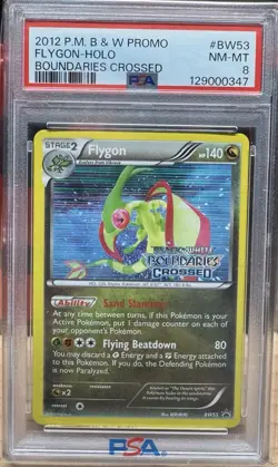 2012 Pokemon Black & White Promo #BW53 Flygon-Holo Boundaries Crossed PSA 8 - Image 1
