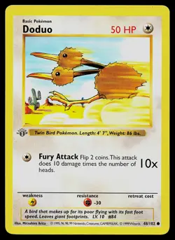 Pokemon Card - Doduo 1st Edition Base Set Shadowless 48/102 - Image 1