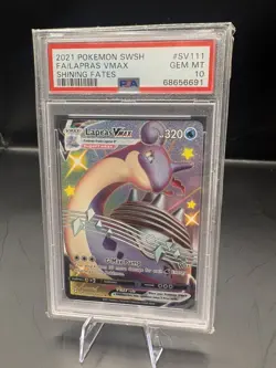 Lapras 2021 Pokemon Shining Fates Full Art VMAX Card - SV111/SV122 - PSA 10 - Image 1