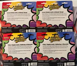 LOT OF 4 Pokemon TCG Ascended Heroes 2-Pack Blister Erika and Larry - NEW/SEALED - Image 2