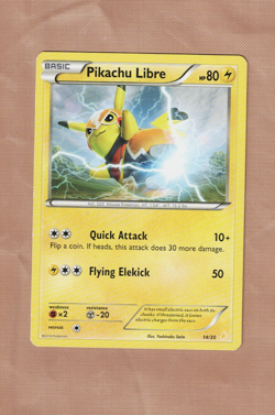 2016 Pokemon XY Trainer Kit Pikachu Libre #14 Pikachu Libre - Image 1