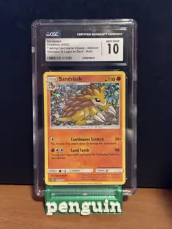 Pokemon CGC 10 Gem Mint TCG Classic Collection Holo Sandslash CLV 008/034 - Image 1