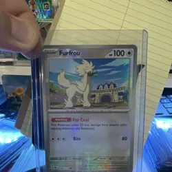 Pokemon Furfrou Master Ball Pattern 088/131 Prismatic Evolutions Holo 100 HP - Image 1