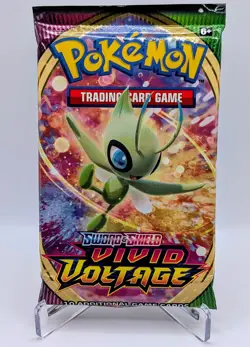 Pokemon Celebi Sleeved Booster Pack 2020 Sword & Shield Vivid Voltage Pokemon 820650807503 - Image 1