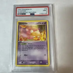 Pokemon Slowpoke 2004 EX Team Rocket Returns #76 Non Holo PSA 9 - Image 1