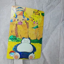 Pikachu Vintage Pokemon Bandai Carddass Vending Snorlax #365 Prism - Image 4