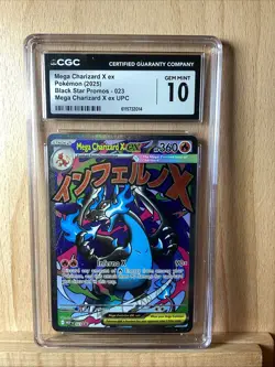 Mega Charizard X ex Pokemon 2024 Black Star Promos 023 UPC CGC Graded 10 - Image 1