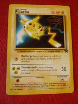 Pokemon TCG Pikachu LV 13 #25 Black Star Promo WB Movie Pokemon the first movie - Image 1