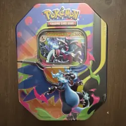 Pokemon TCG Mega Charizard X ex Tin 4 Booster Packs & Charizard Promo Sealed ✅ - Image 1