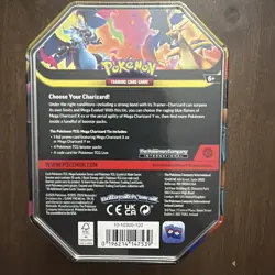 Pokemon TCG Mega Charizard X ex Tin 4 Booster Packs & Charizard Promo Sealed ✅ - Image 3