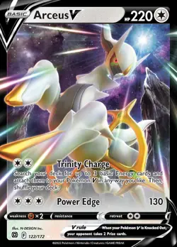 Pokemon Arceus V (122/202) Brilliant Stars LP HOLO - Image 1