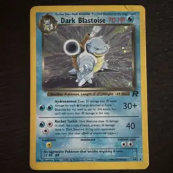 Dark Blastoise 3/82 Team Rocket Holo with swirl pokemon - Image 1