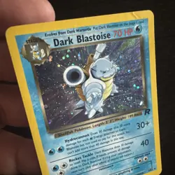 Dark Blastoise 3/82 Team Rocket Holo with swirl pokemon - Image 4
