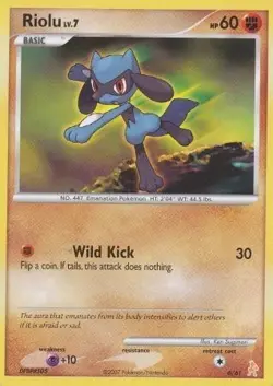 Pokemon Riolu (6/11) DP Trainer Kit Lucario LP - Image 1