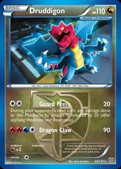 Pokemon Druddigon (94/145) Plasma Storm LP HOLO - Image 1