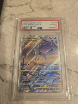 2023 POKEMON SWORD & SHIELD CROWN ZENITH #GG40 FULL ART/GLACEON VSTAR PSA 10 - Image 1
