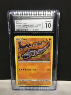 Pokemon CGC 10 Gem Mint TCG Classic Collection Holo Onix CLV 010/034 - Image 1
