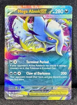 🔥Mega Absol ex 086/132 Me01: Mega Evolution Double Rare Pokemon Treasure! A - Image 1