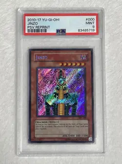 2010-2017 Yugioh Jinzo PSV-000 REPRINT PSA 9 - Image 1