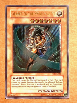 yugioh Gearfried the Swordmaster FET-EN022 Unl Ed Ultimate Rare Near Mint - Image 1