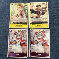 One piece 2x Sugar, Marguerite,rindo R The Azure Sea's Seven OP14-063/113/115 NM - Image 1