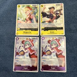One piece 2x Sugar, Marguerite,rindo R The Azure Sea's Seven OP14-063/113/115 NM - Image 2