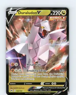 Pokemon TCG Duraludon V SWSH Crown Zenith 103/159 Ultra Holo Rare Card NM - Image 1