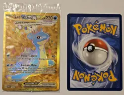 Lapras ex SVP 164 Sealed Scarlet & Violet Promo Pokemon TCG & Bonus Card - Image 1