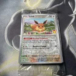 Eevee Pokemon Day Stamp Prismatic Evolutions Set TCG Card 074/131 Sealed - Image 2