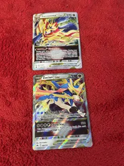 Zamazenta Vstar & Zacian Vstar Pokemon Card Lot Near Mint - Image 1