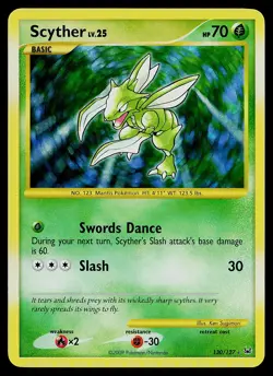 Pokemon Card - Scyther Platinum 130/127 Secret Rare Holo - Image 1