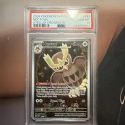 Pokemon TCG Noctowl #141 Promo Card Stellar Crown PSA 10 - Image 1
