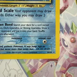 Pokemon TCG Shining Magikarp Neo Revelation Holo Card 66/64 Secret Rare - Image 4