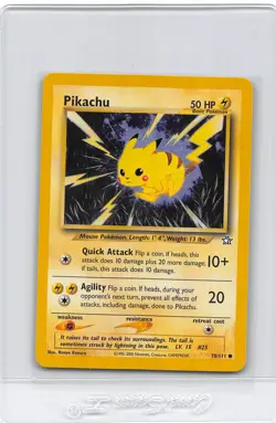 PIKACHU 70/111 - UNLIMITED - Neo Genesis - VINTAGE WOTC Pokemon Card - NM - Image 1