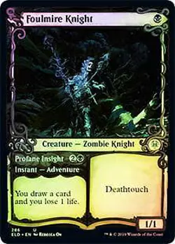 Foulmire Knight / Profane Insight (Showcase) FOIL Throne of Eldraine NM ABUGames - Image 1