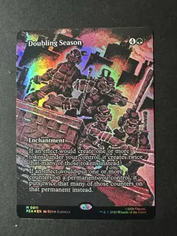 Doubling Season Borderless Foil Teenage Mutant Ninja Turtles Mythic 0011 MTG NM - Image 1