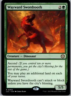 Wayward Swordtooth R Commander: The Lost Caverns of Ixalan 263 NM Normal - Image 1