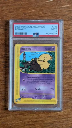 Pokemon TCG - 2003 Aquapolis - 74a/147 Drowzee - PSA 9 MINT - Pokemon Card - Image 1