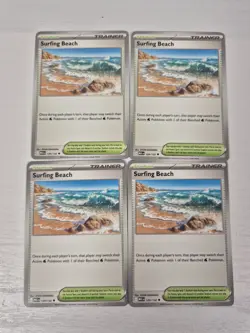 Pokemon TCG 4x Surfing Beach Playset Mega Evolution Deck Building Playable Meta - Image 1