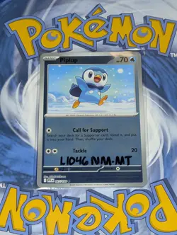 Piplup 027 Reverse Holo & Prinplup 028 Reverse Holo Phantasmal Flames Pokemon - Image 2