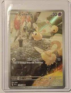 Cutiefly 172/162 Illustration Rare Temporal Forces Holo Pokemon TCG & Bonus Card - Image 2