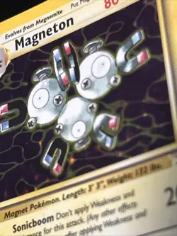 Pokemon TCG Magneton Fossil 11/62 holo rare 1999 WOTC LP - Image 2