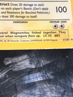 Pokemon TCG Magneton Fossil 11/62 holo rare 1999 WOTC LP - Image 4